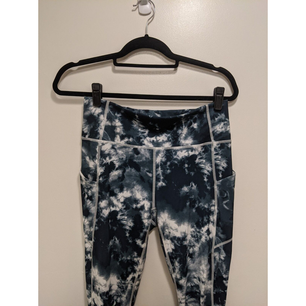 Fabletics Oasis High Rise Tie Dye Leggings Teal Turquoise Size Large - Picture 3 of 12